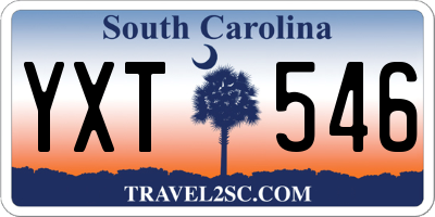 SC license plate YXT546
