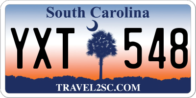 SC license plate YXT548