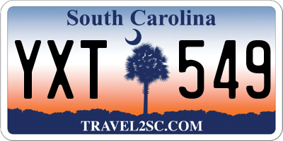 SC license plate YXT549