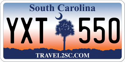 SC license plate YXT550
