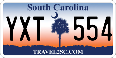 SC license plate YXT554