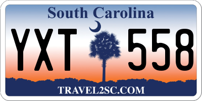 SC license plate YXT558