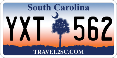 SC license plate YXT562