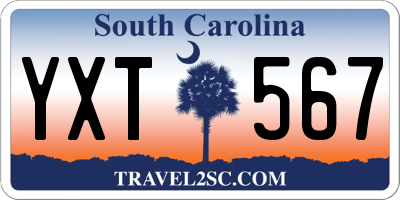 SC license plate YXT567
