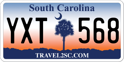 SC license plate YXT568