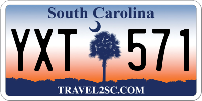 SC license plate YXT571