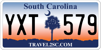 SC license plate YXT579