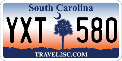 SC license plate YXT580