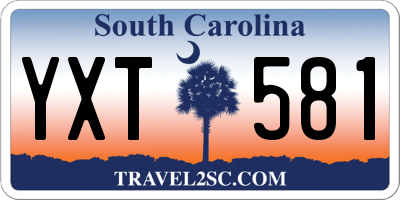 SC license plate YXT581