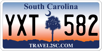 SC license plate YXT582