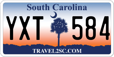 SC license plate YXT584