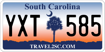 SC license plate YXT585