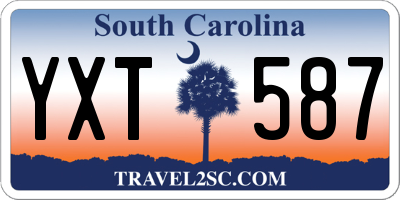 SC license plate YXT587