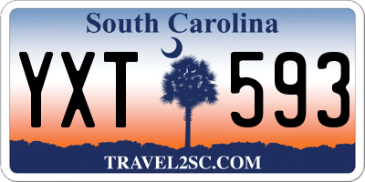 SC license plate YXT593
