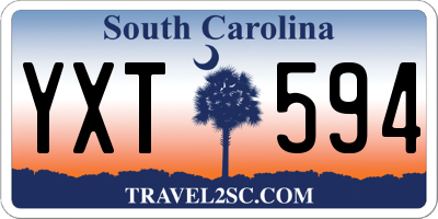 SC license plate YXT594