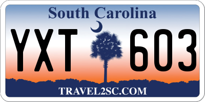 SC license plate YXT603