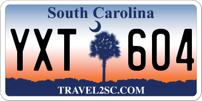 SC license plate YXT604