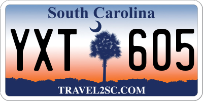 SC license plate YXT605