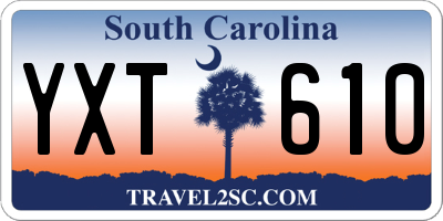 SC license plate YXT610