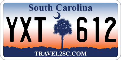 SC license plate YXT612