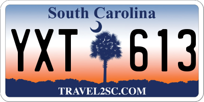 SC license plate YXT613