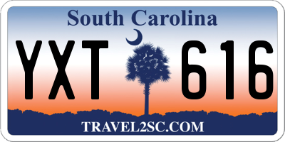 SC license plate YXT616