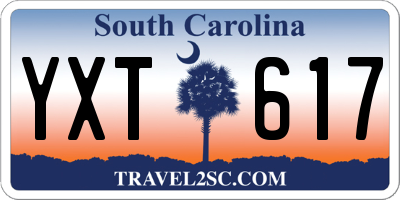 SC license plate YXT617