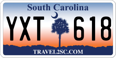 SC license plate YXT618