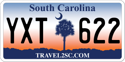 SC license plate YXT622