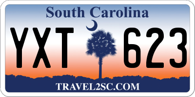 SC license plate YXT623