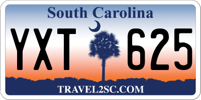 SC license plate YXT625