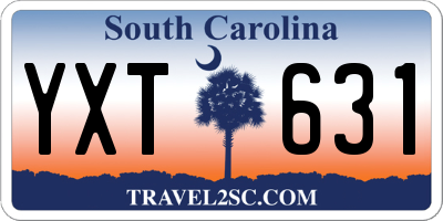 SC license plate YXT631