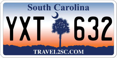 SC license plate YXT632