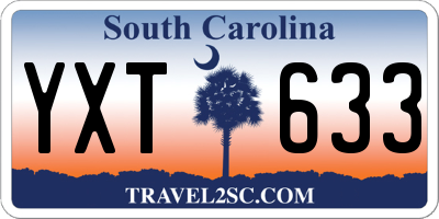 SC license plate YXT633