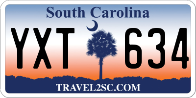 SC license plate YXT634