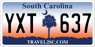 SC license plate YXT637