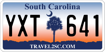 SC license plate YXT641