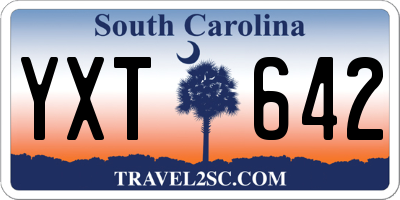 SC license plate YXT642