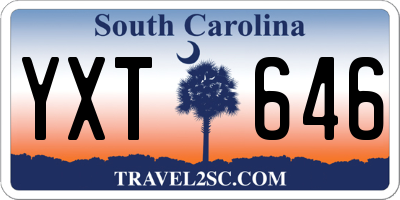 SC license plate YXT646