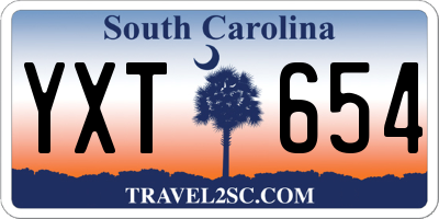 SC license plate YXT654