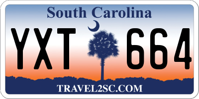SC license plate YXT664