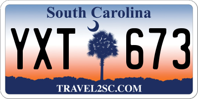 SC license plate YXT673