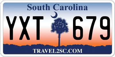 SC license plate YXT679