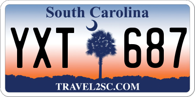 SC license plate YXT687