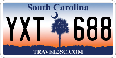 SC license plate YXT688