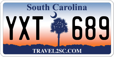 SC license plate YXT689