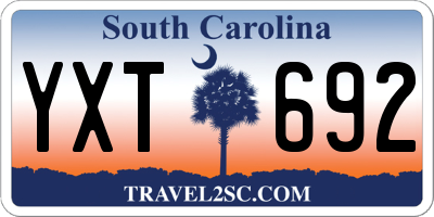 SC license plate YXT692