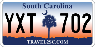 SC license plate YXT702