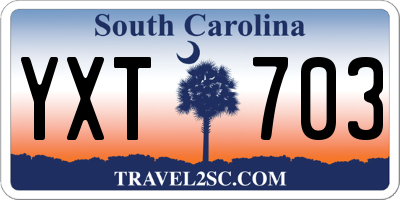 SC license plate YXT703