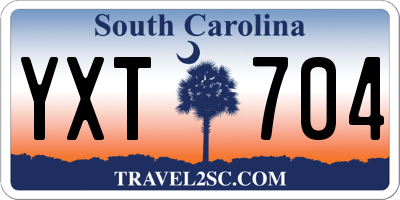 SC license plate YXT704